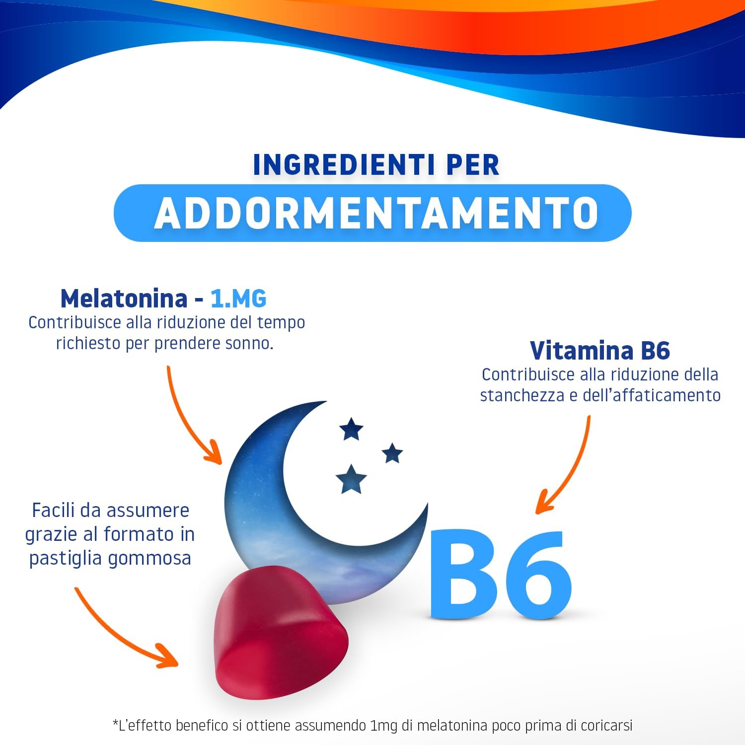 Thumbnail 3 de Valdispert Gommose Sonno Rapido 120 pastiglie gommose alla fragola con melatonina e vitamina B6 (senza glutine e senza lattosio)