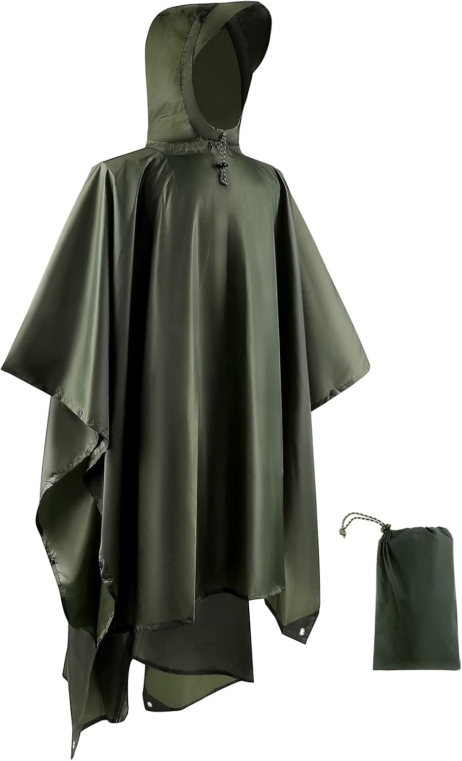 Detalle de Opret wasserdicht Regenponcho M/L – 3-in-1 Regenmantel, wasserdicht, atmungsaktiv und ultraleicht für Wandern und Camping (Navyblau)