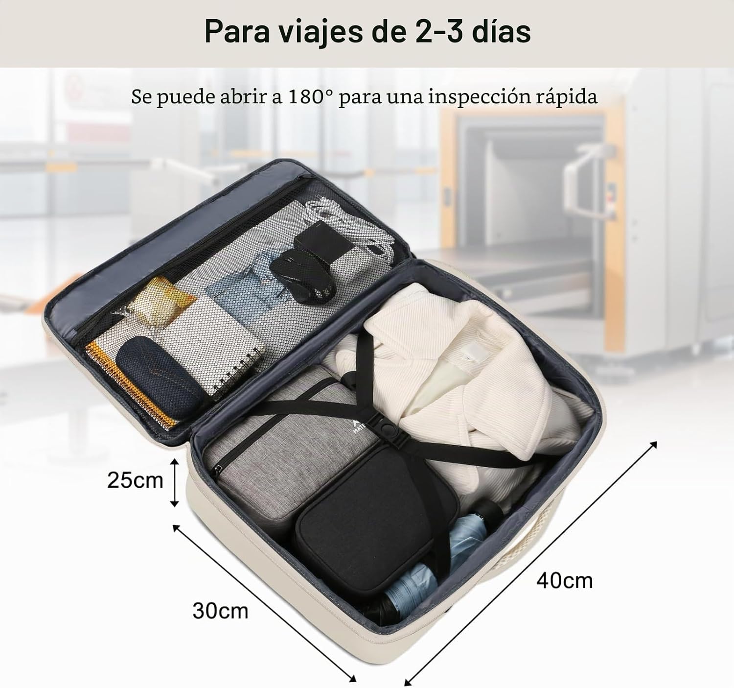 Thumbnail 3 de MATEIN Mochila de cabina expandible 40x30x20 cm | Cabina hombre/mujer, 30 L extra