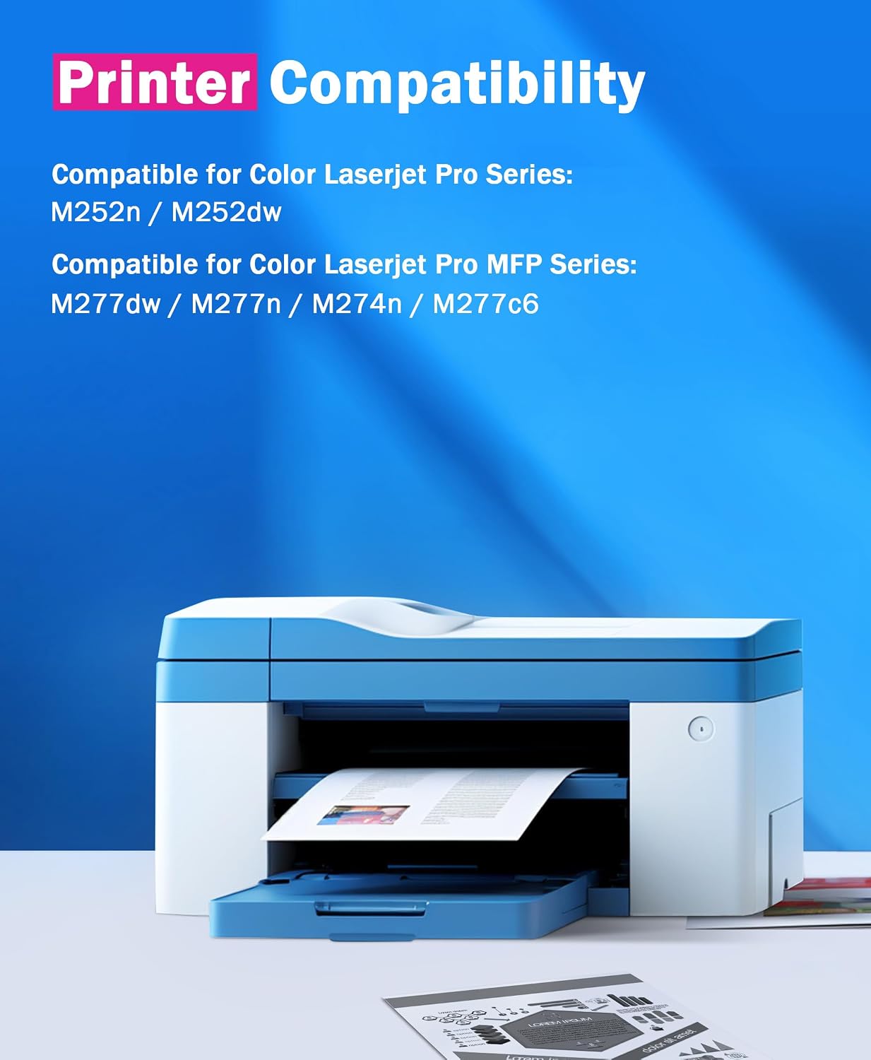 Detalle 2 de SODFACE 201X 201A Compatible Toner 4-Pack 🖨