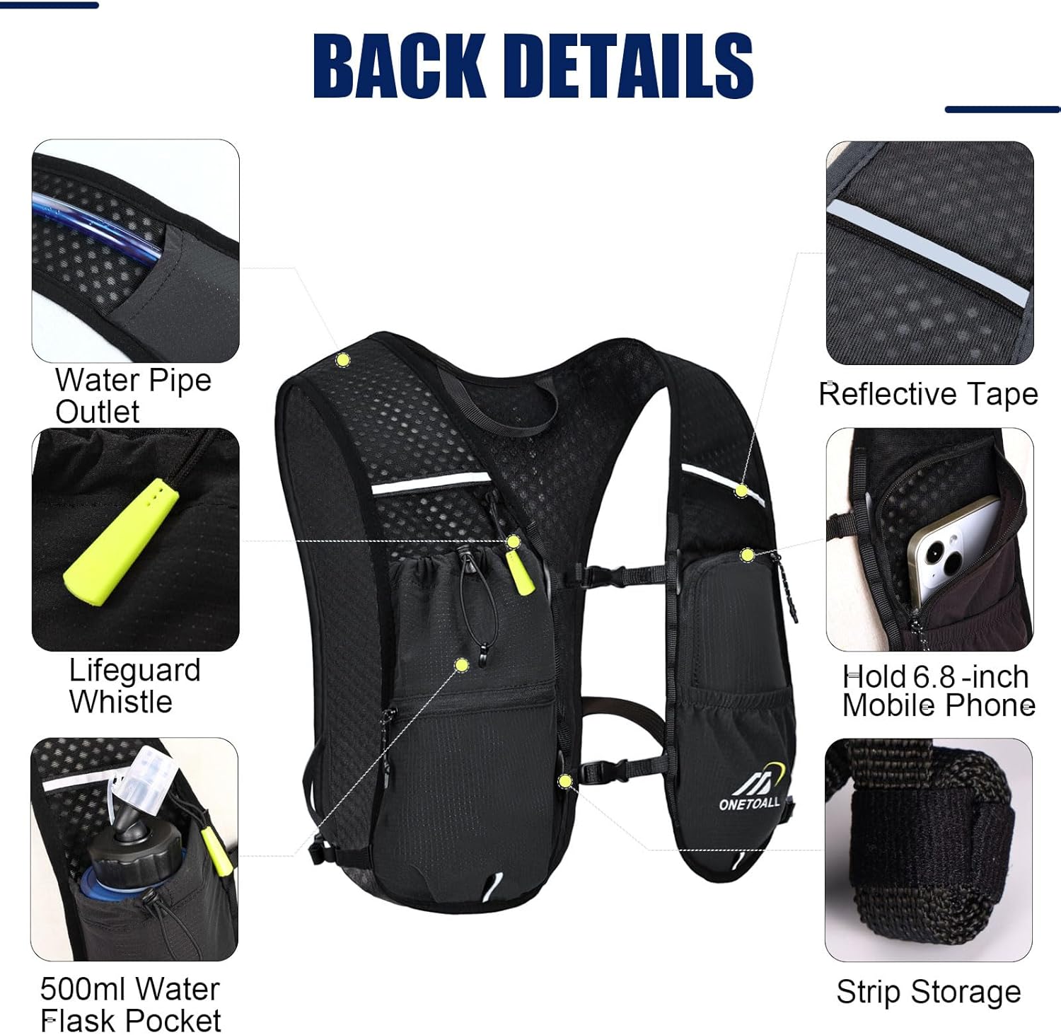 Thumbnail 3 de ONETOALL Running Vest 2L Hydration Pack