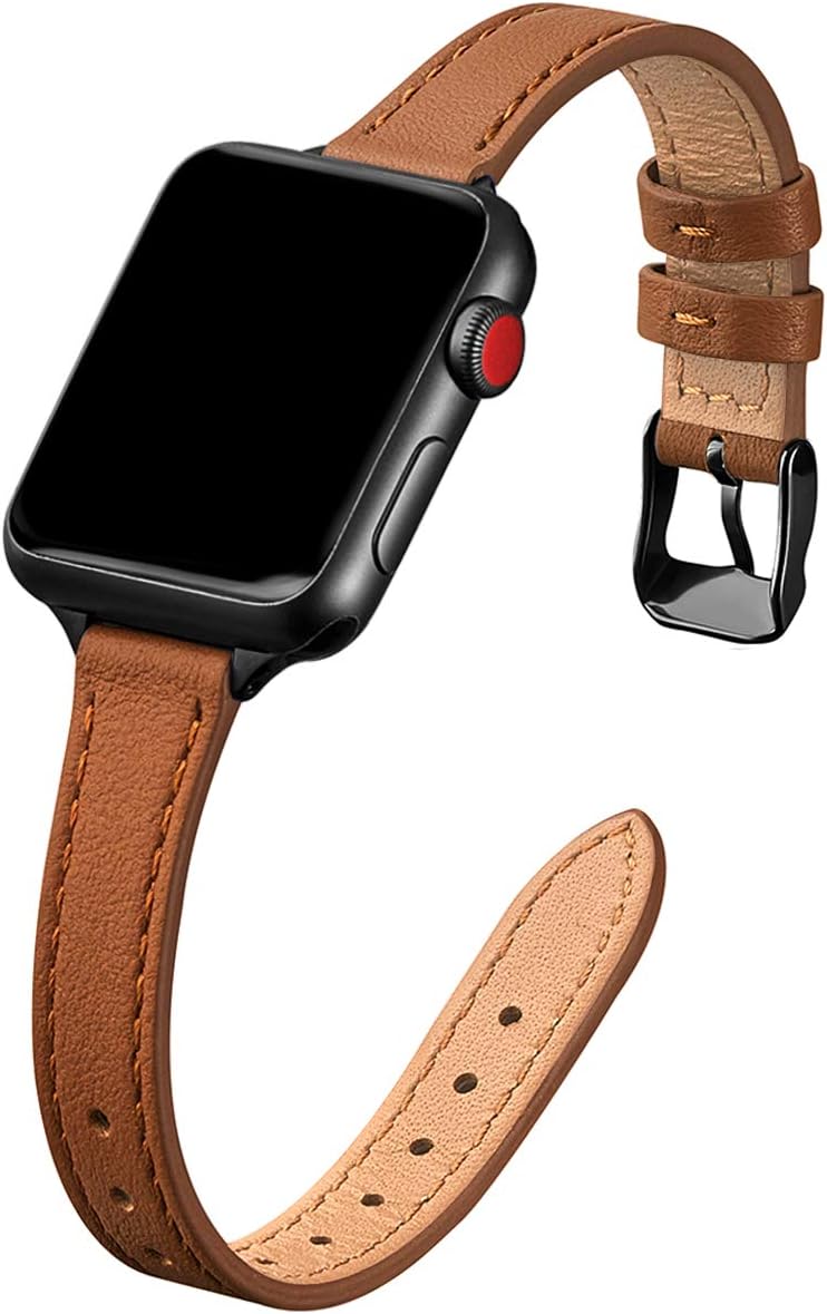 Detalle de SUNFWR leather Apple Watch strap 41mm