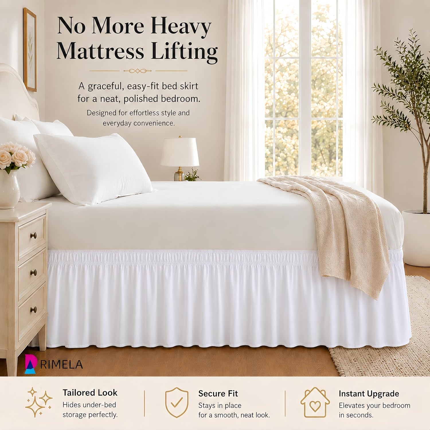 Detalle 1 de RIMELA Bed Skirt 15-Inch Drop