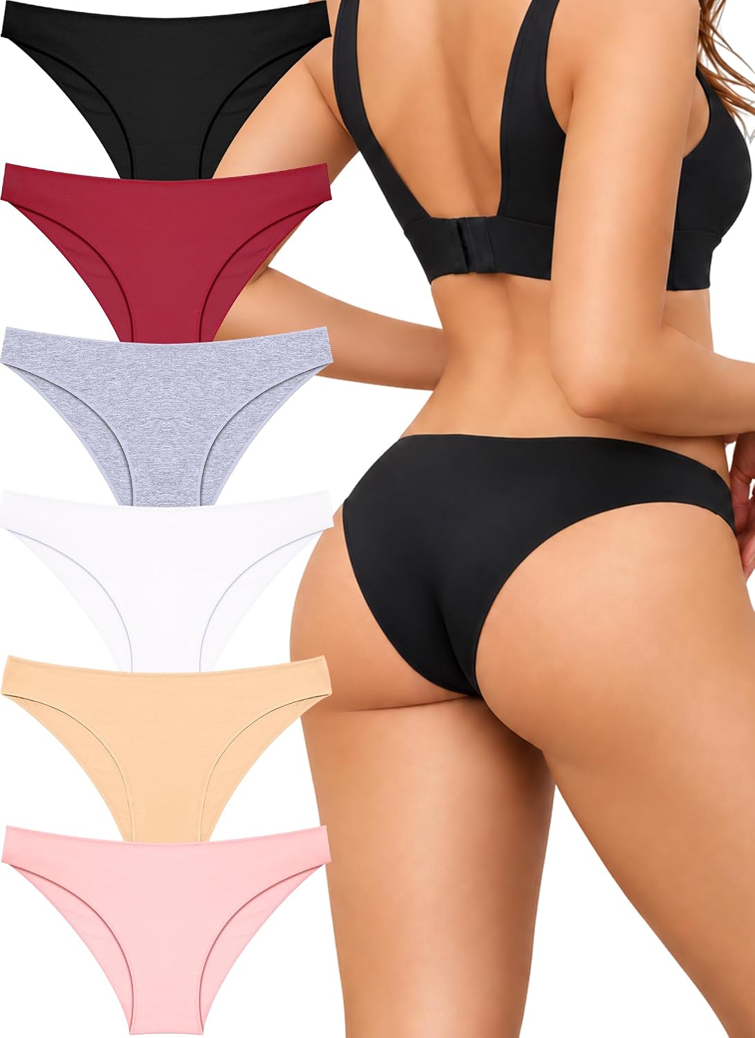 Detalle de FINETOO Cotton Bikini Underwear, 6-Pack