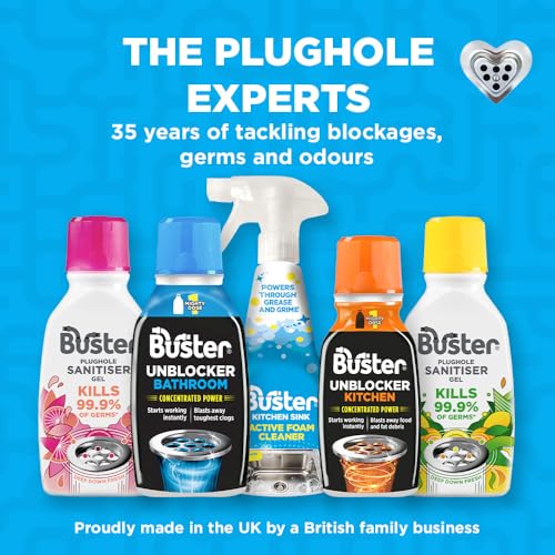 Thumbnail 6 de Buster Bathroom Drain Unblocker (Pack of 3 x 300ml) – Fast, effective plughole clear