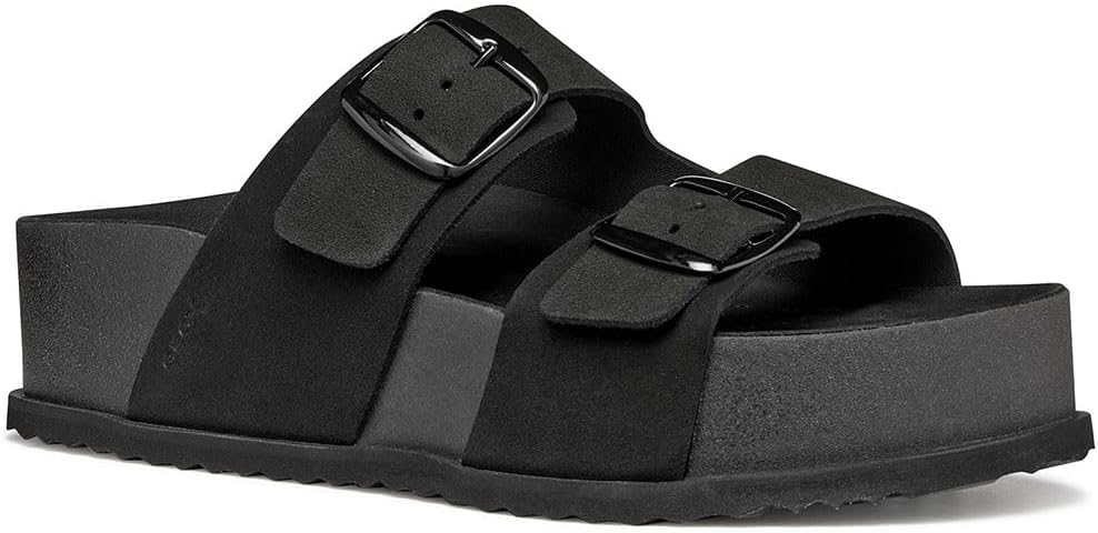 Detalle de Geox Femme Sandybett High A Sandales Plates – sandales plates respirantes pour femme