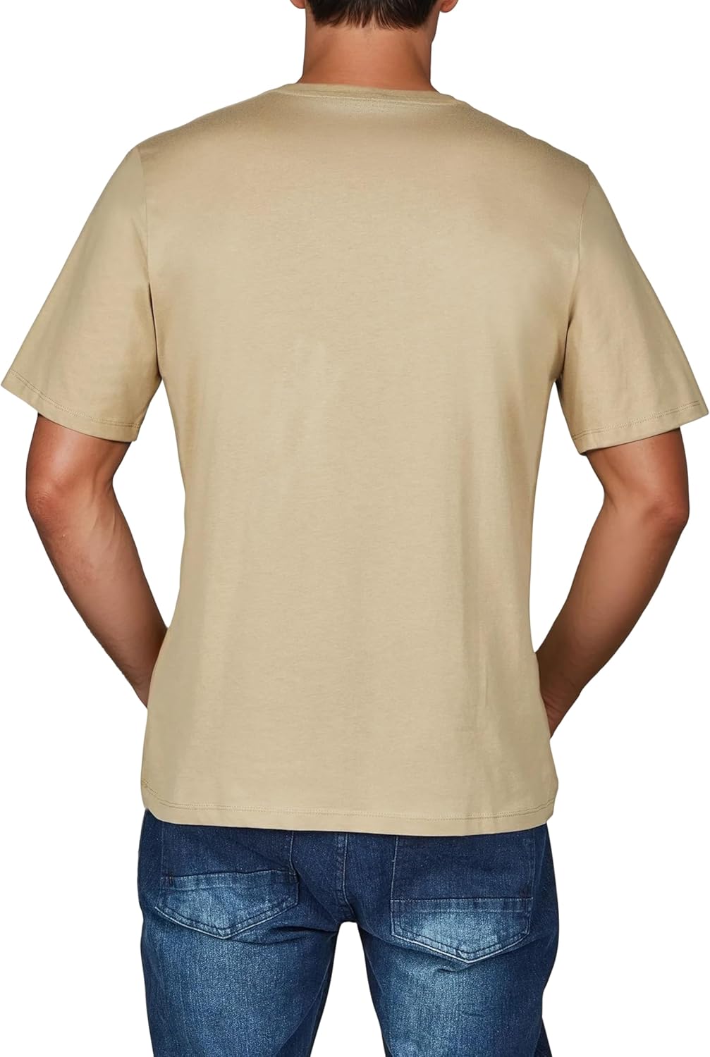 Detalle de JACK & JONES Regular Fit T-Shirt 4er Pack – Kurzarm Basic im Set
