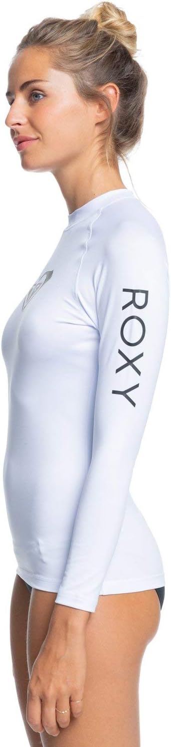 Detalle de Roxy Whole Hearted Rash Vest UPF 50 a maniche lunghe da donna – White, M