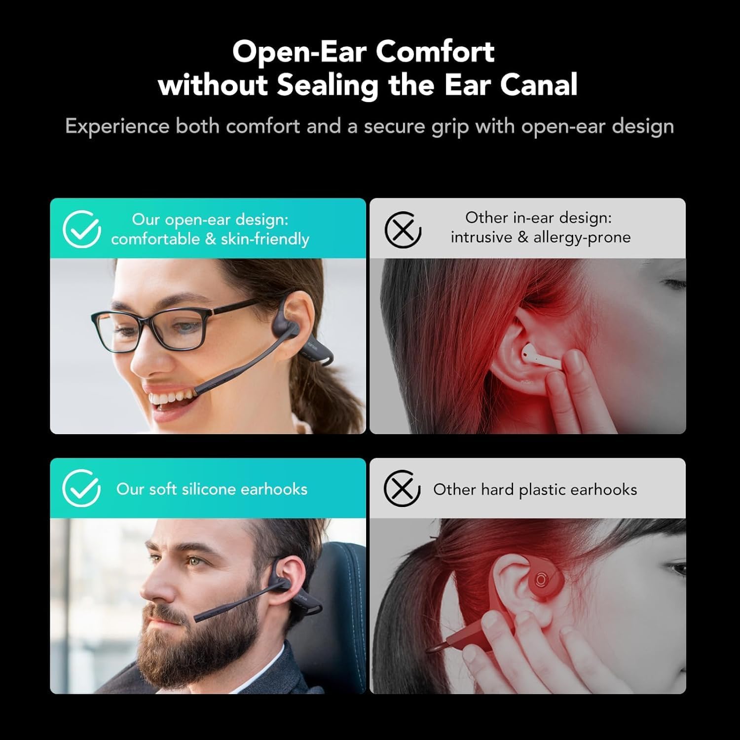 Detalle de Nuroum OpenEar Pro Bluetooth Kopfhörer 15 h