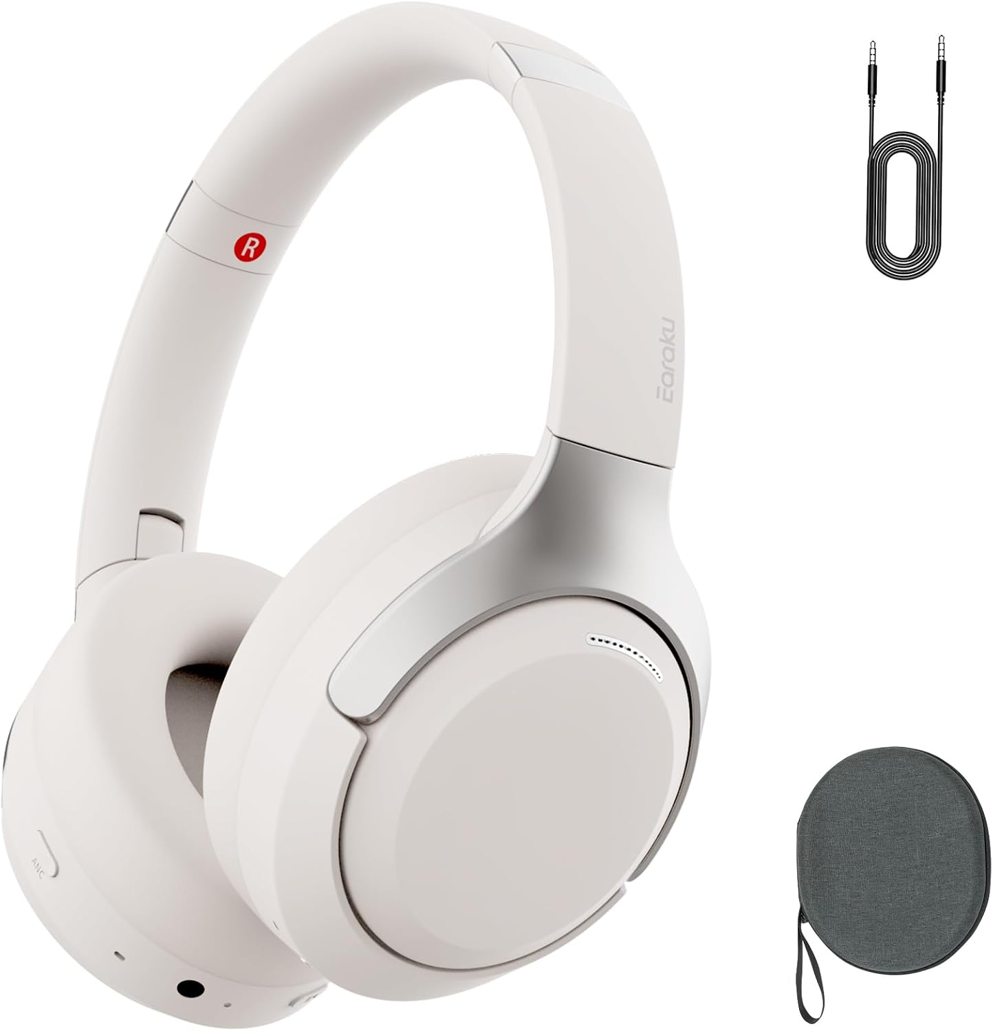 Detalle de mongeese Earaku J137 ANC搭載ワイヤレスヘッドホン Bluetooth 5.4・最大60時間再生