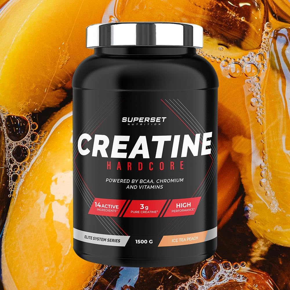 Thumbnail 3 de Superset Nutrition Creatine Hardcore 1,5 kg – Poudre soluble à la créatine monohydrate, BCAA et glucides