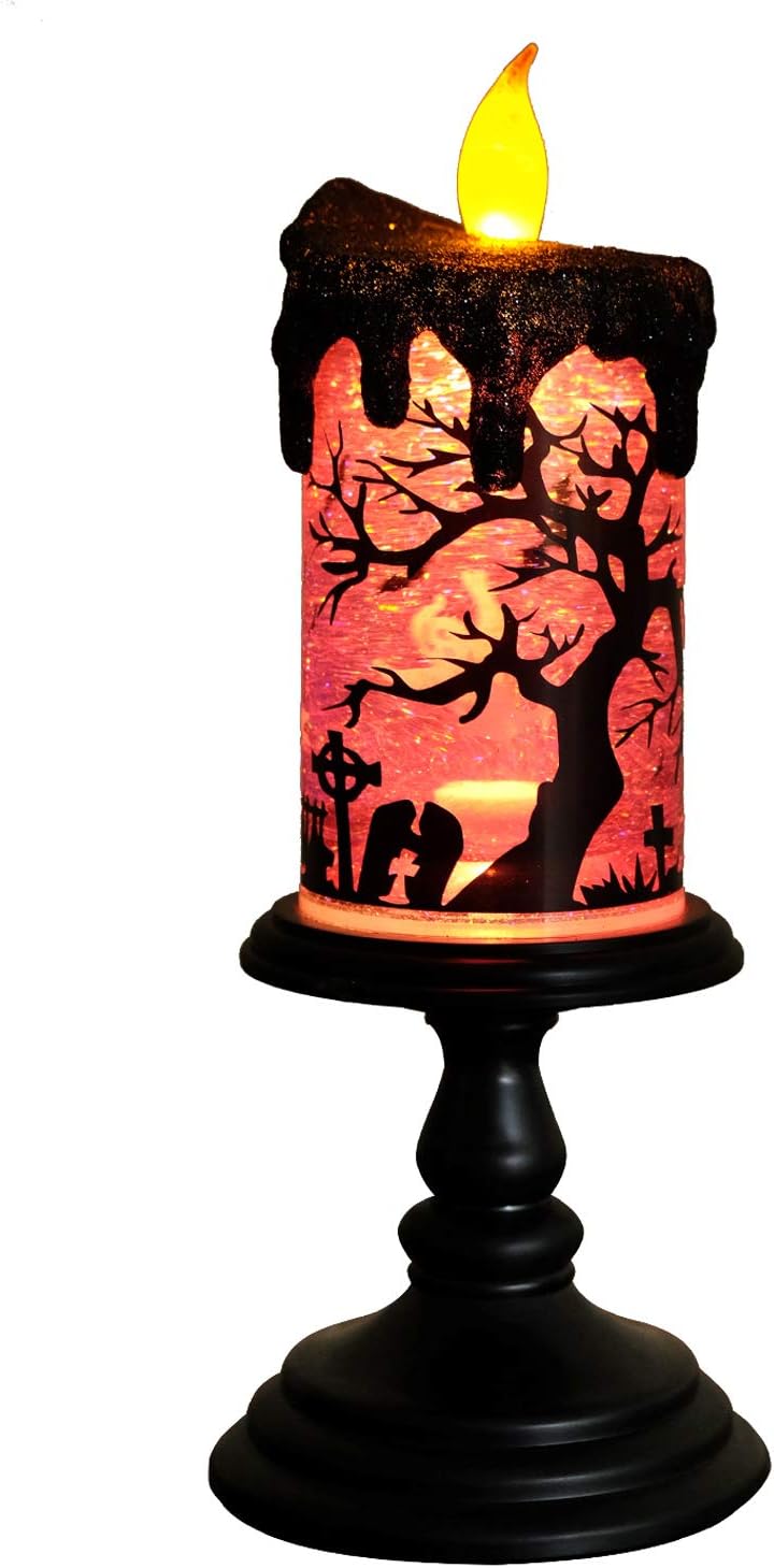 Detalle de Eldnacele snow globe candle, 4-inch diameter