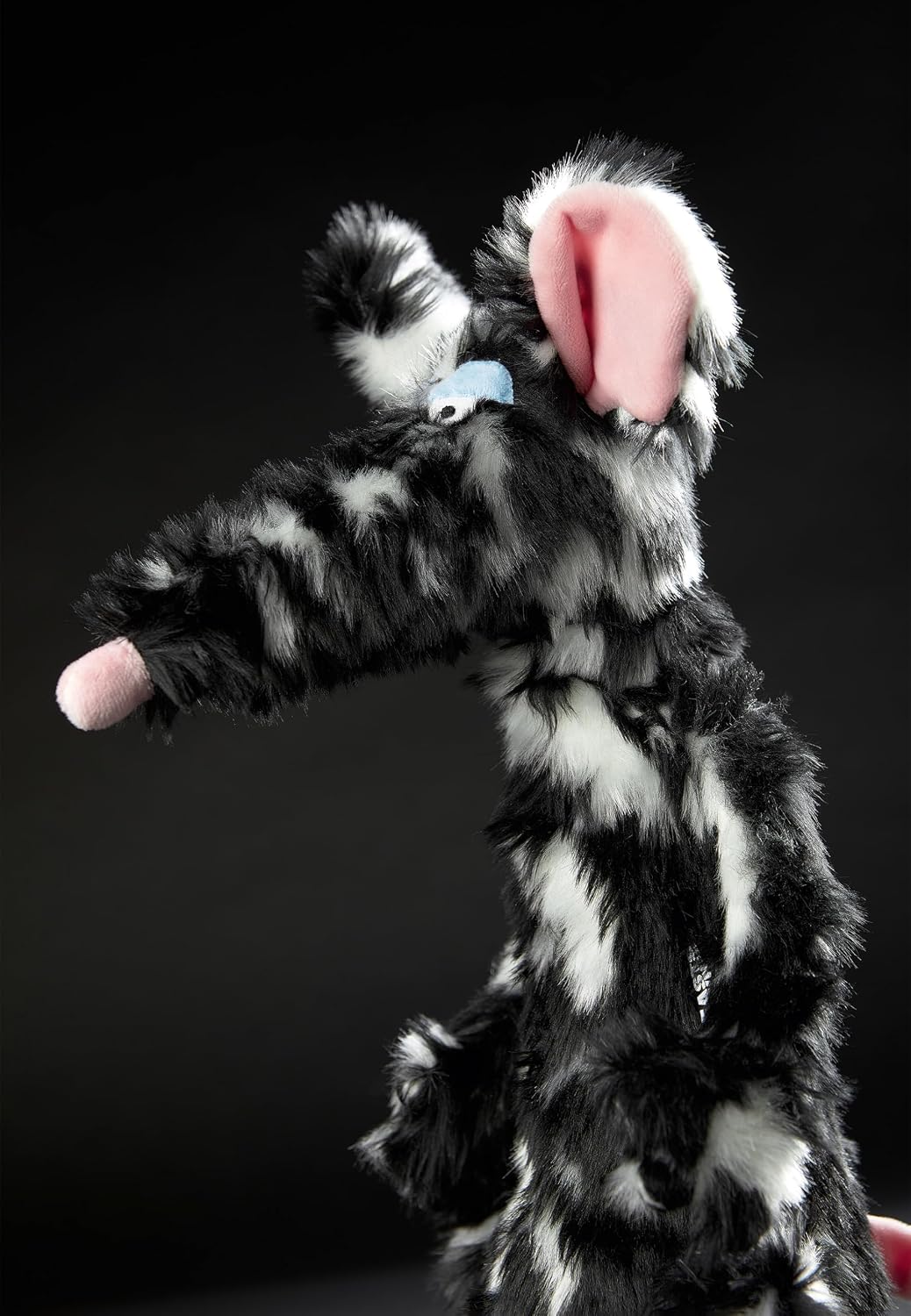 Detalle 2 de SIGIKID 39609 Schiggi Miggi BeastsTown – pluszowy szczur, czarno-biały