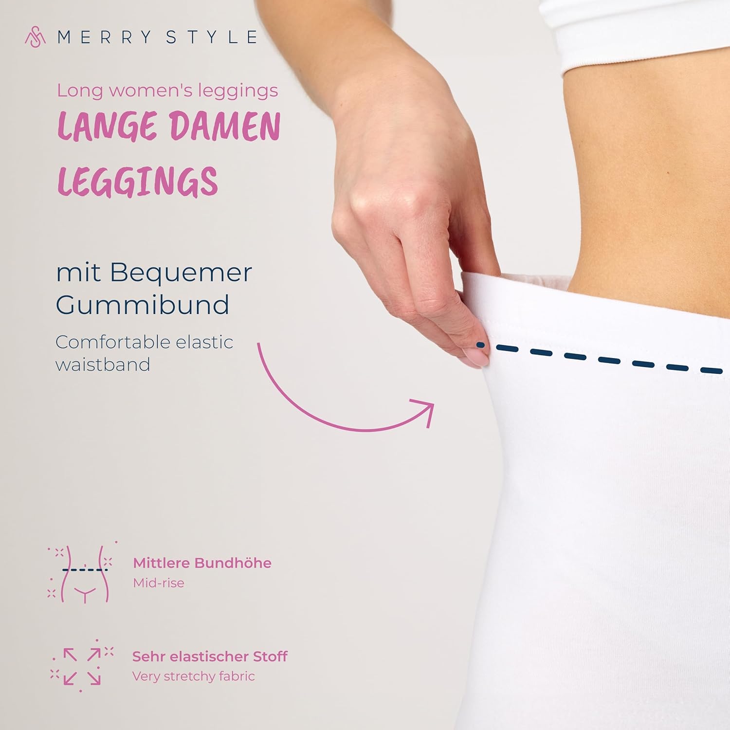 Thumbnail 2 de Merry Style MS10-198 Leggings Baumwolle 1 Paar 🧘♀