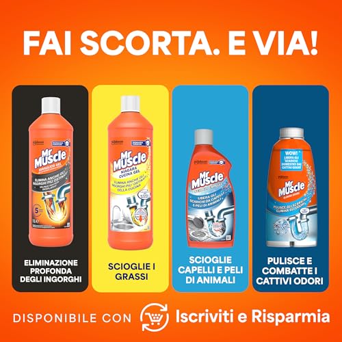 Thumbnail 7 de Mr Muscle Niagara Cucina Gel – Disgorgante Professionale Forte, 3x1000 ml