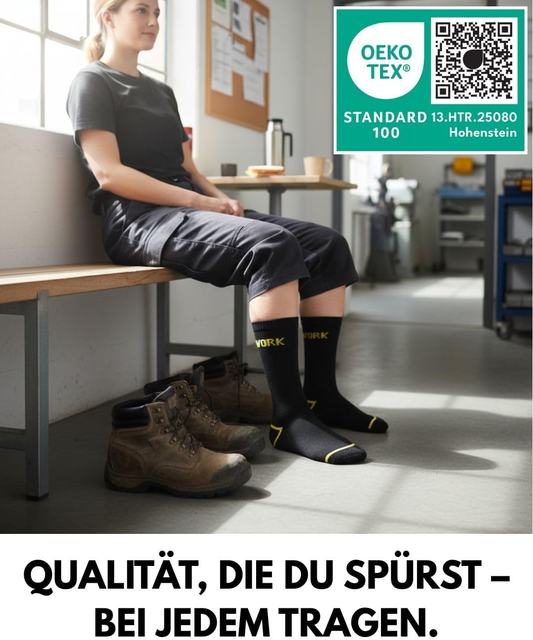 Thumbnail 6 de 10 Paar Arbeitssocken Herren WORK Socken Baumwolle