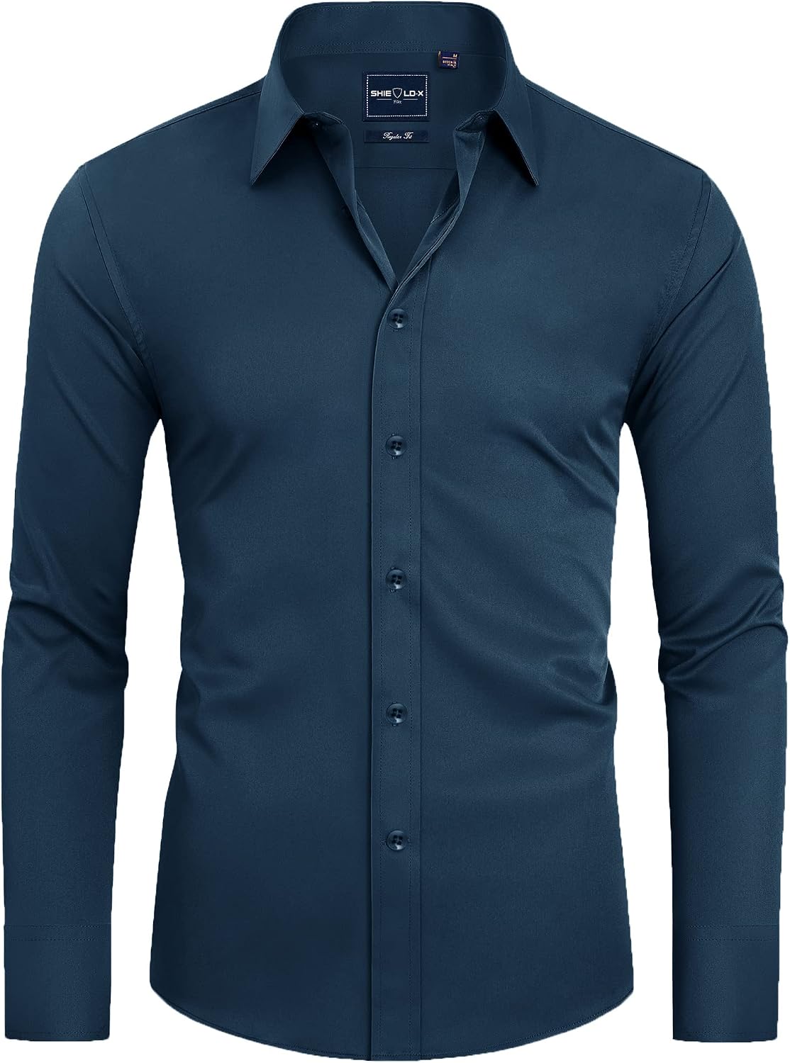 Detalle de Alimens & Gentle Slim Fit Stain Shield Dress Shirt, Stretch Long Sleeve