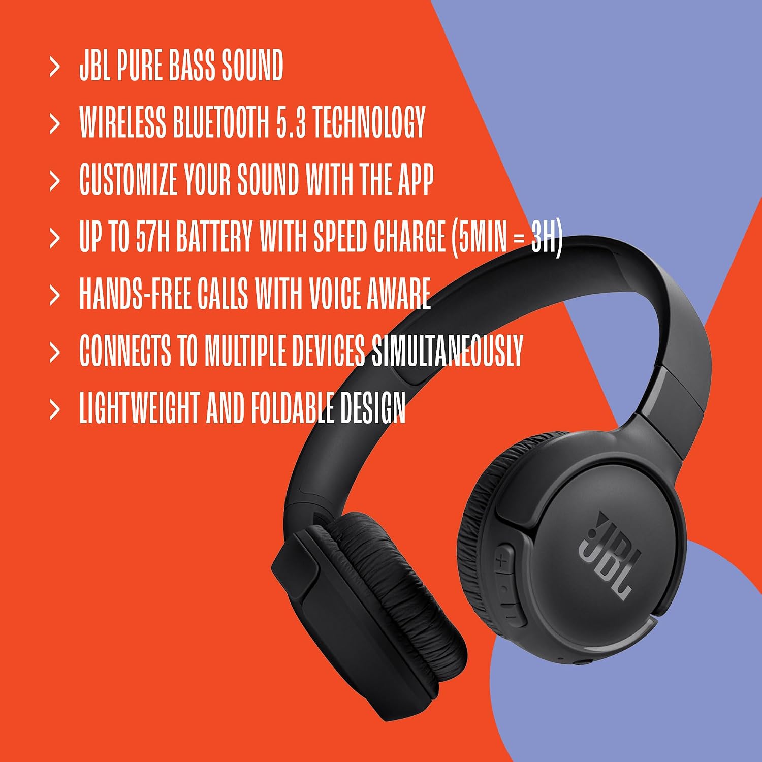 Thumbnail 6 de JBL wireless on-ear headphones, 520BT