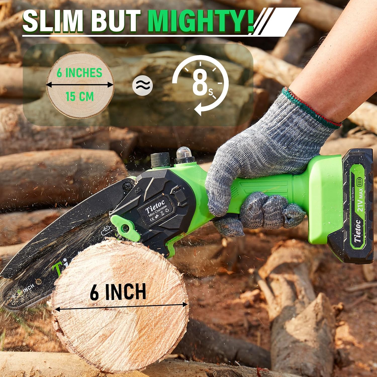 Detalle 2 de Tietoc Mini Chainsaw 6-Inch
