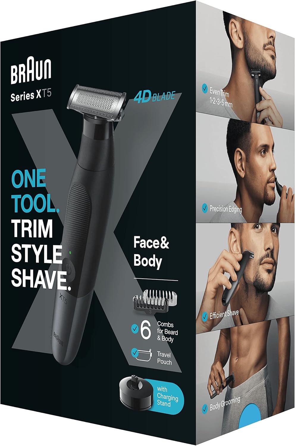 Thumbnail 6 de Braun Regolabarba Uomo e Rasoio Elettrico Series X XT5300: taglio preciso per viso e corpo, testina 4D