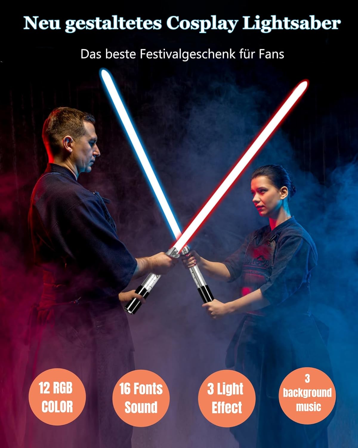 Thumbnail 6 de Force FX Lichtschwert für Erwachsene mit 12 RGB-Farben, Motion-Control, 16 Sound-Fonts & Metallgriffen