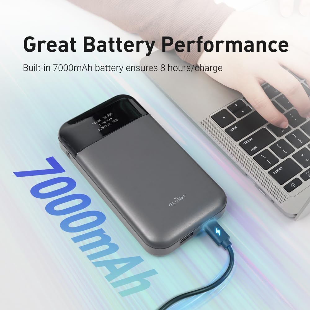 Detalle de GL.iNet GL-E750V2 (MUDI) 7000mAh Portable Hotspot