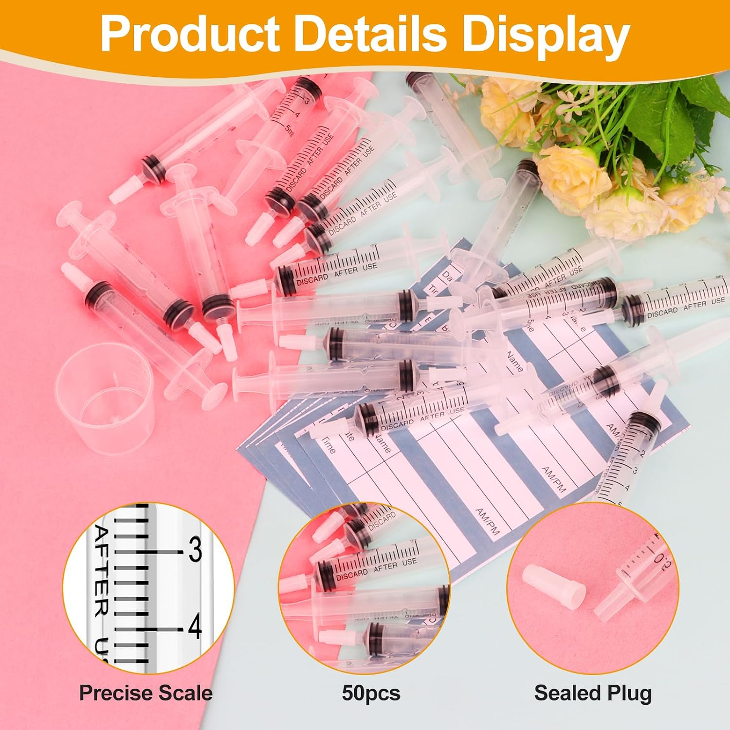 Thumbnail 2 de 50 Pcs Colostrum Collection Kit 1ml syringes