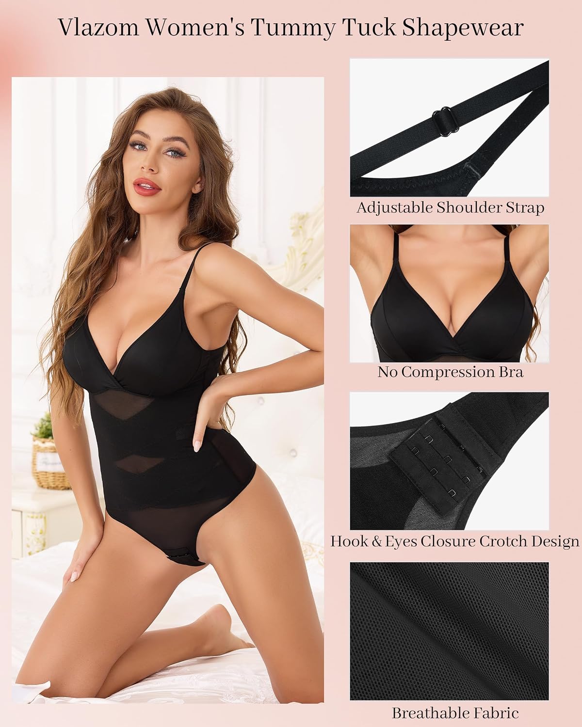 Detalle de Vlazom Body Modellante Donna Effetto Pancia Piatta
