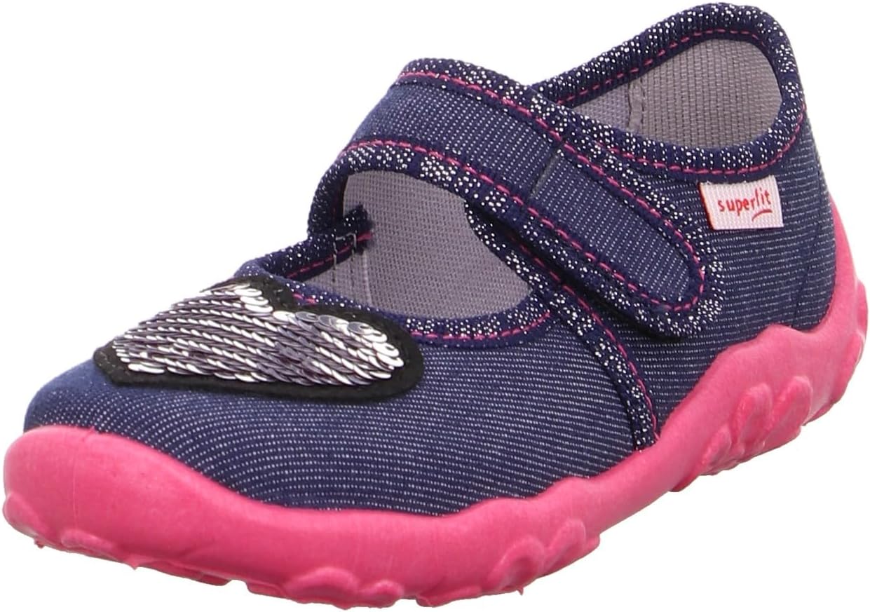 Detalle de Superfit BONNY Hausschuh Mädchen Blau – vegan, rutschhemmend und leicht