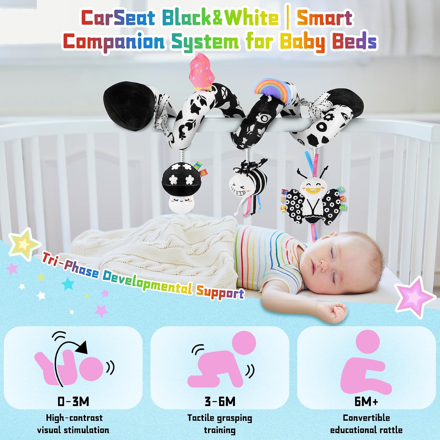 Detalle 2 de Zendstanding Spiral Car Seat Toy 0–6 months