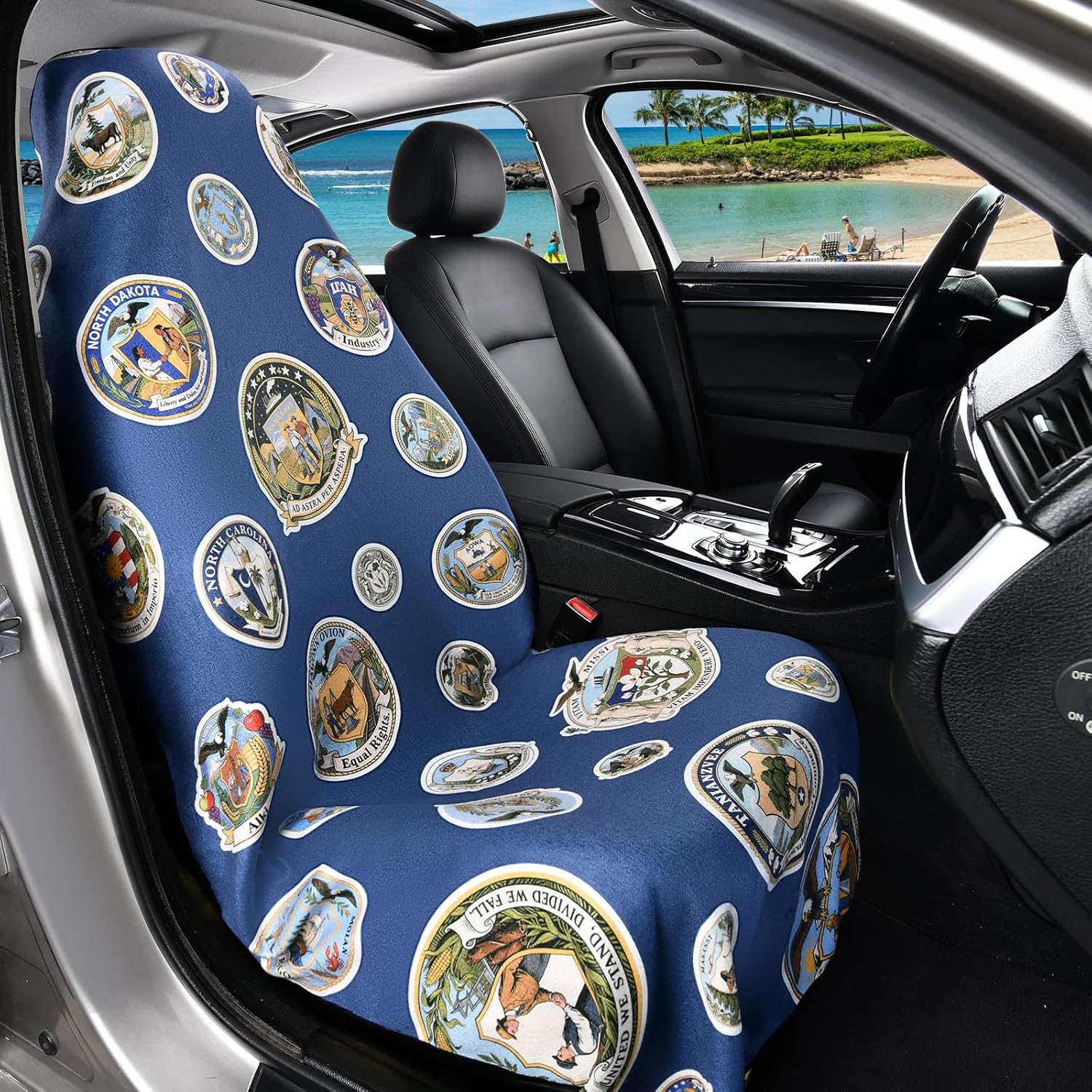 Thumbnail 1 de FLORICH Microfiber Towel Seat Covers for Cars — universal non-slip workout & swim sweat cover