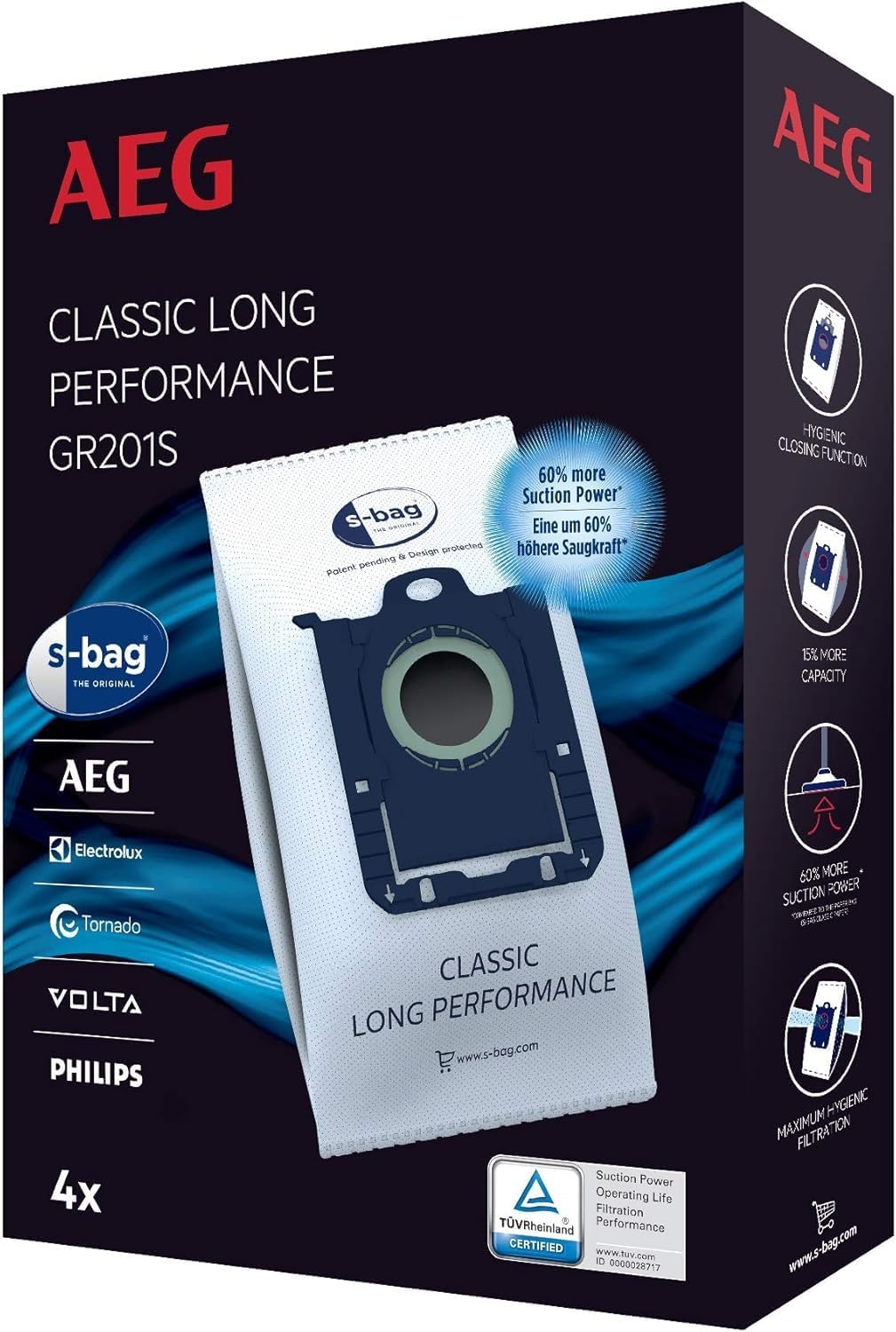 Detalle de AEG GR201S Staubbeutel 4er Pack đź§ą