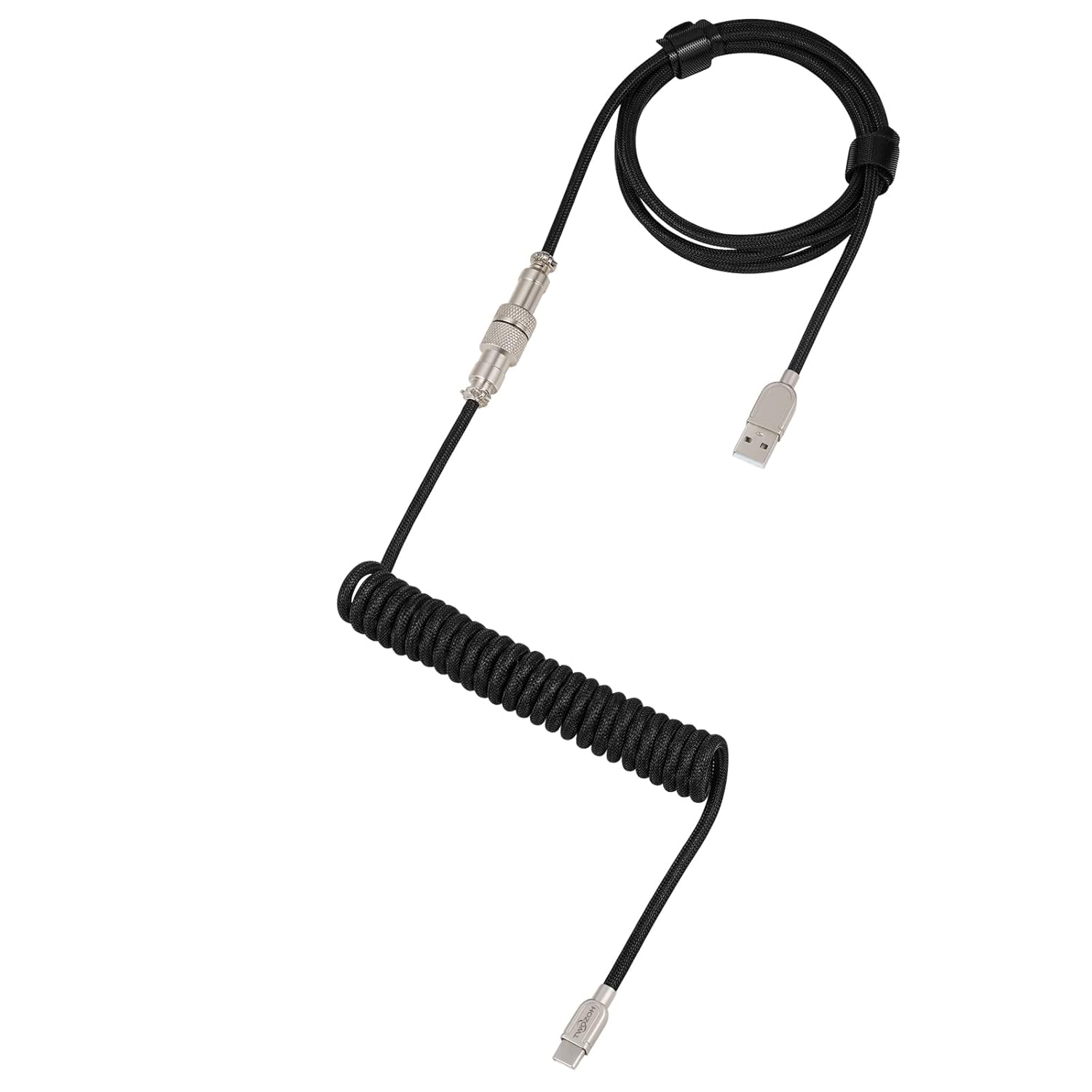 Thumbnail 6 de Twozoh Type C Mechanical Keyboard Coiled Cable with Detachable Aviator Connector