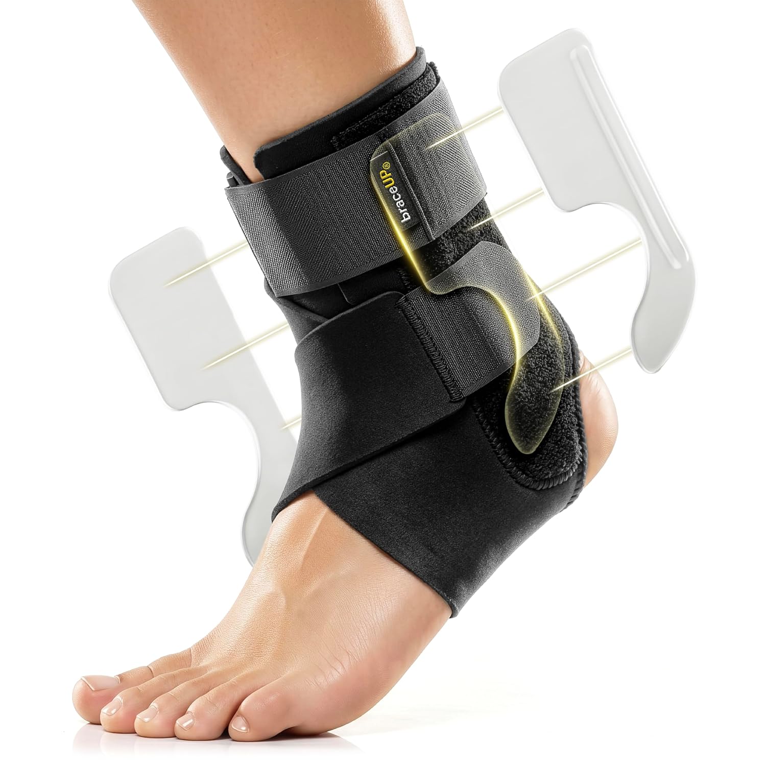 Detalle de BraceUP Ankle Brace - Relieve Pain, Enhance Stability for Foot Pain, Sprained Ankle, Achilles Tendonitis