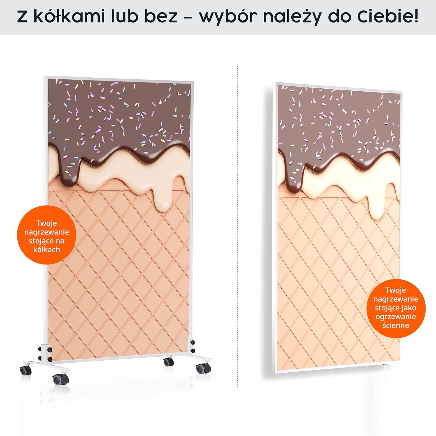 Detalle 2 de Könighaus P-Serie wolnostojący grzejnik na podczerwień 1000 W z termostatem
