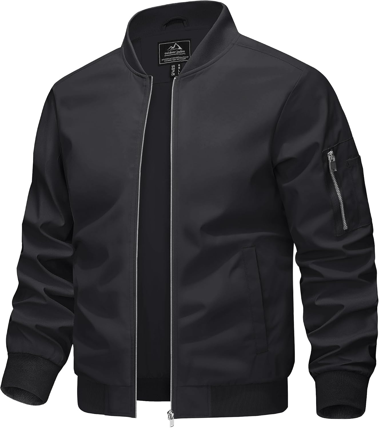 Detalle de KEFITEVD KEF-133-EU bomberjack voor heren van polyester met ritssluiting