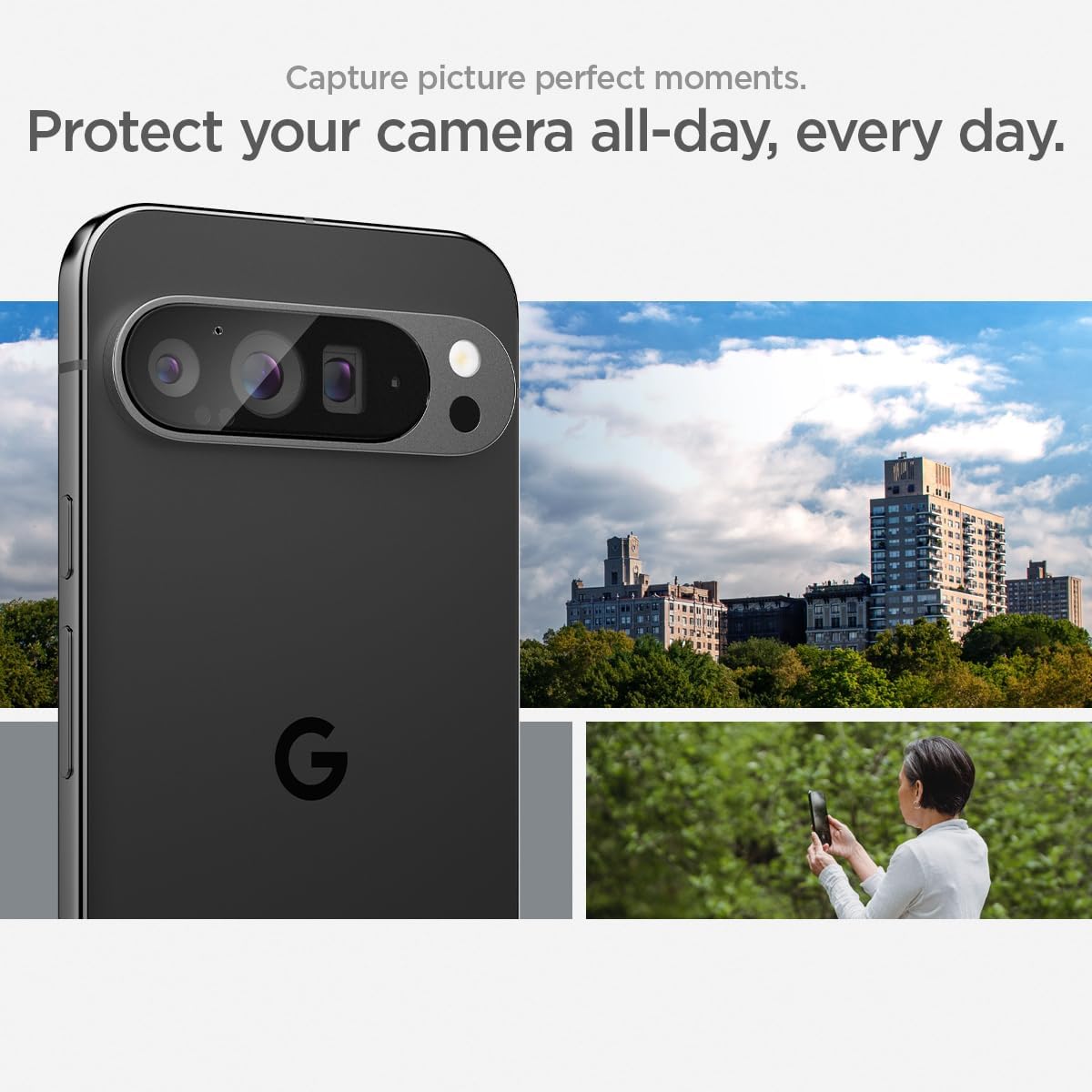 Thumbnail 2 de Spigen Glas.tR EZ Fit Optik Protection caméra pour Google Pixel 9 Pro (2 pièces) – verre trempé 9H