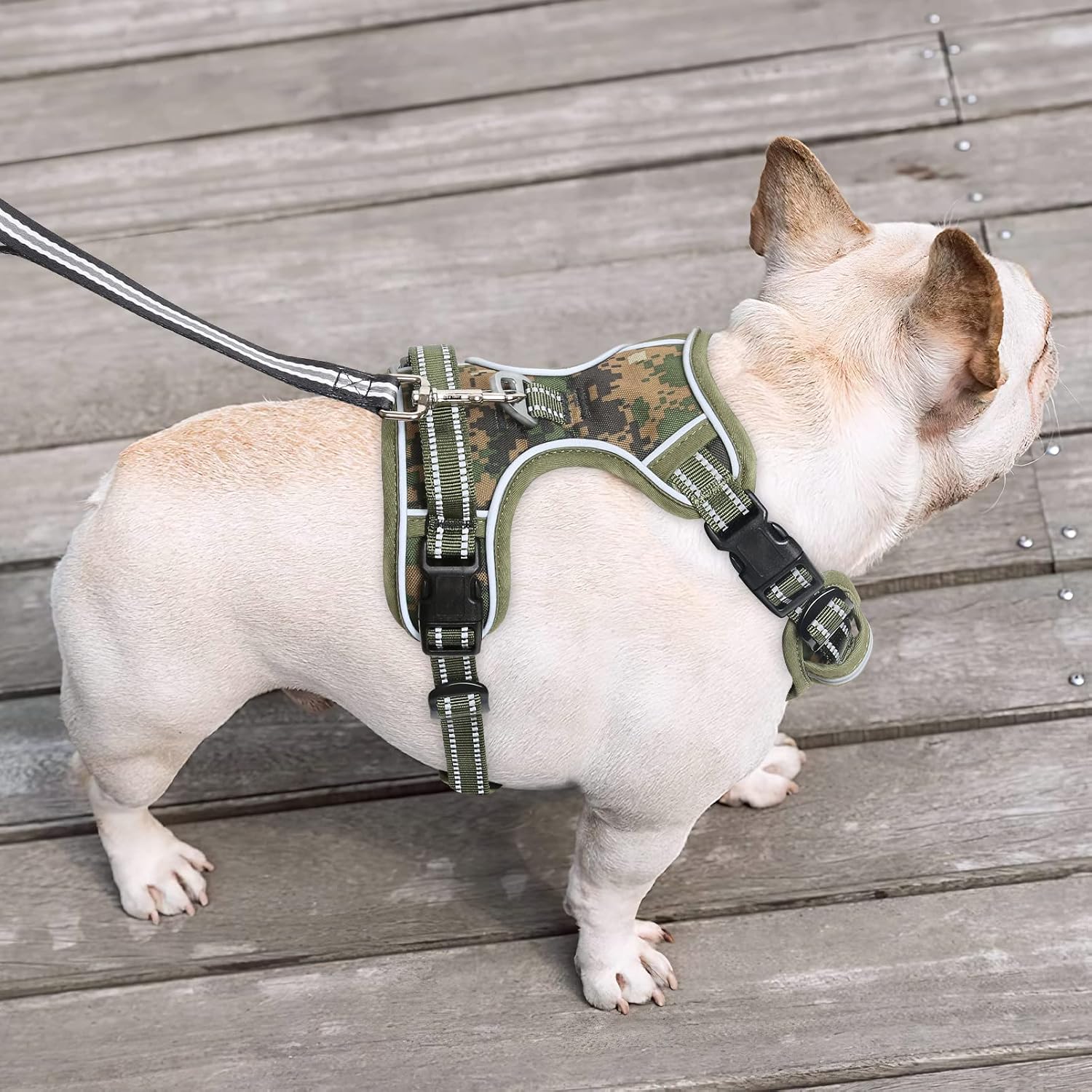Thumbnail 5 de HEELE Hundegeschirr ohne Zug (No-Pull) mit reflektierenden Streifen, Brustgeschirr Türkis – Größe M