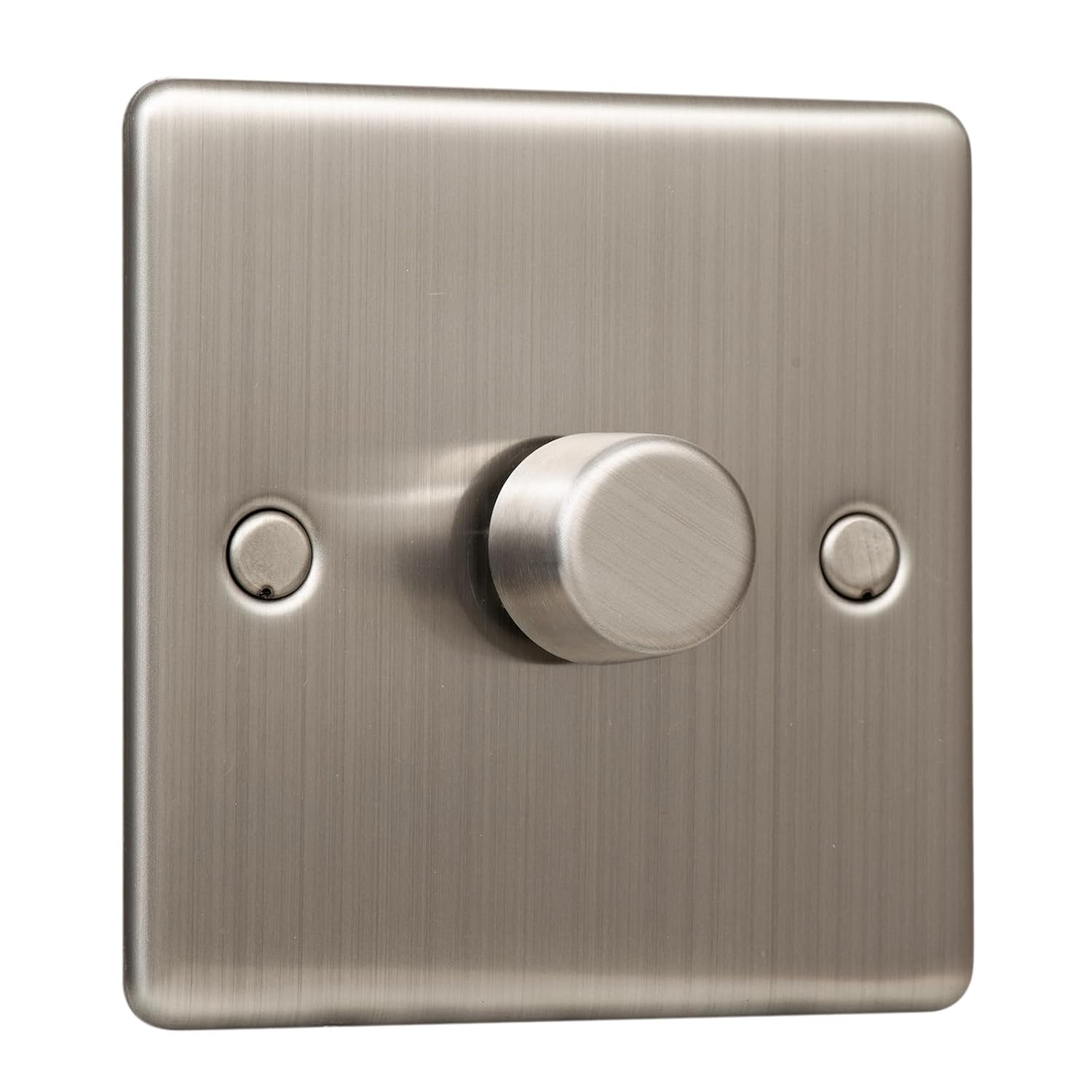 Detalle de Nottac Dimmer Light Switch with Trailing Edge Technology | 1 Gang 2 Way (Brushed Steel)