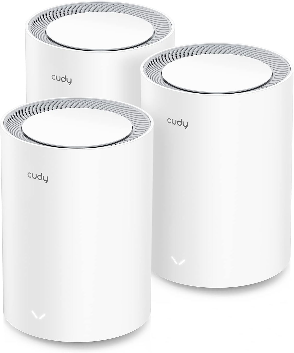 Detalle de Cudy AX3000 WiFi 6 Mesh System – AX3000 Mesh-WLAN mit 270 m² Abdeckung, 2,5G WAN, Ethernet-Backhaul und VPN-Sicherheit (M3000 3-Pack)