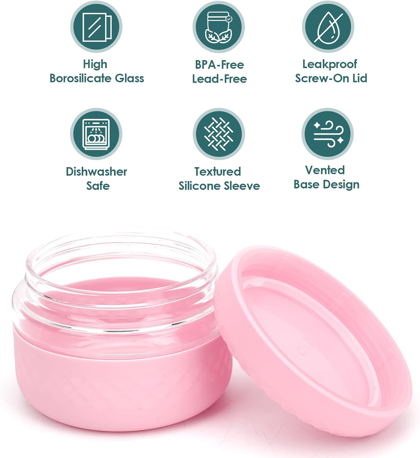 Thumbnail 6 de Cafezi 16 oz Glass Lunch Bowl with Lid — Leakproof, BPA-Free & Microwave Safe