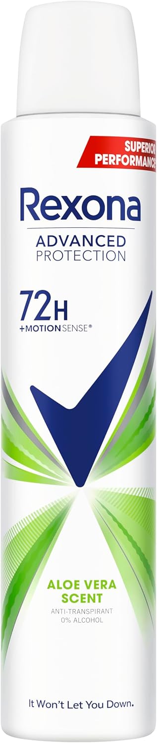 Detalle 2 de Rexona Advanced Protection Desodorante Aerosol Mujer Aloe Vera 🌿 Pack 6