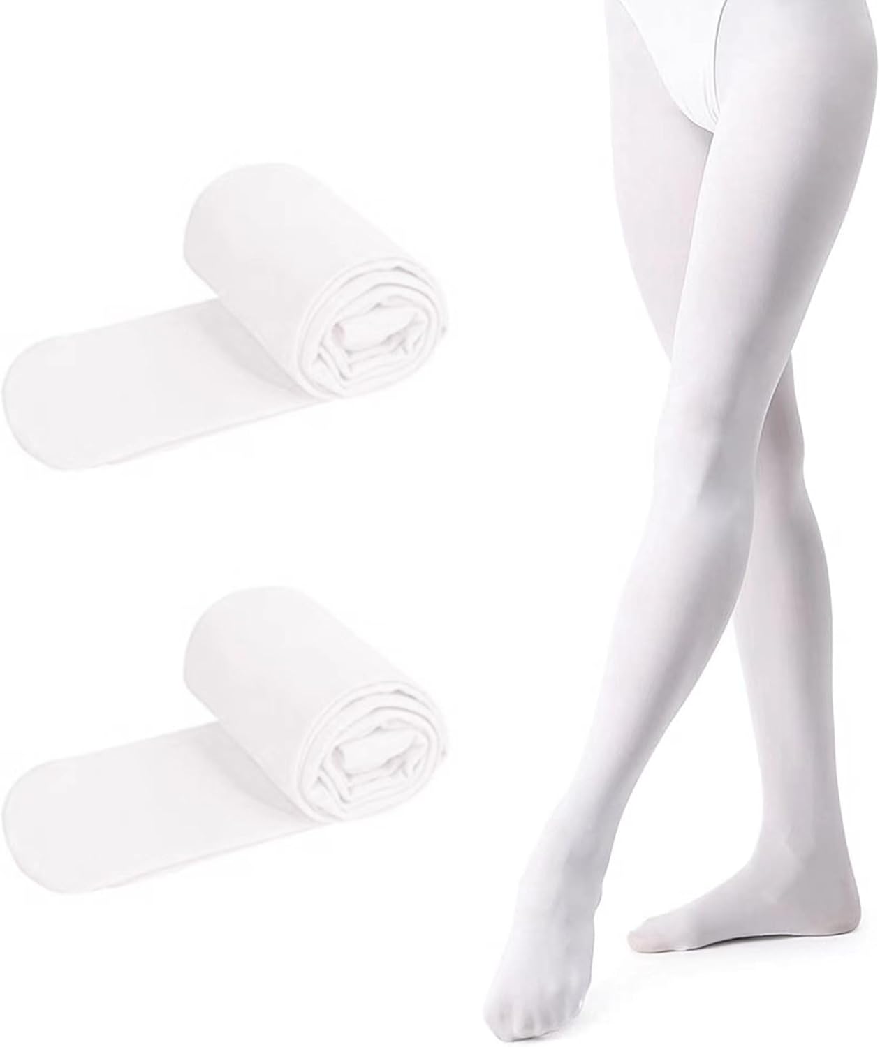 Thumbnail 3 de EULANT Kids Ballet Tights 90D Opaque – 2 Pairs Thickened Children’s Dance Tights