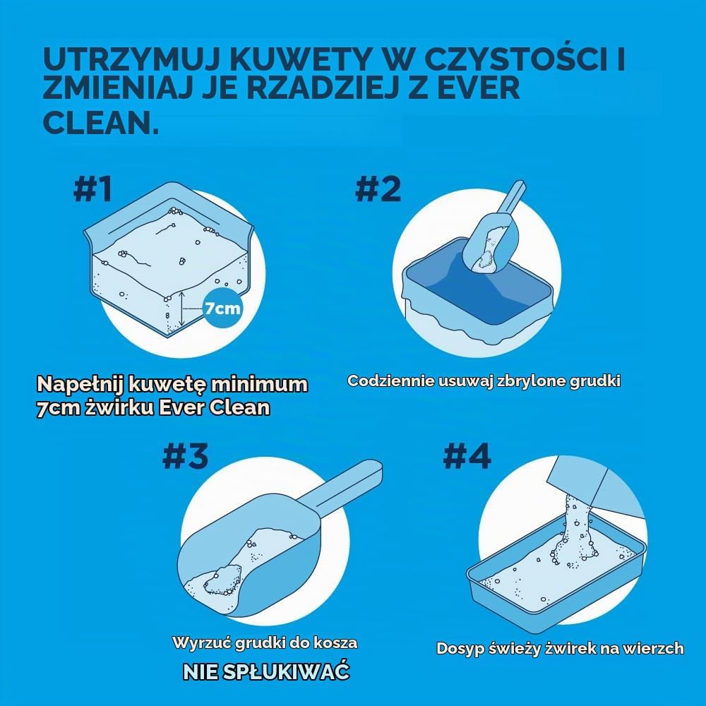 Detalle de Ever Clean Fast Acting Odour Control, zbrylający żwirek dla kota 10 l
