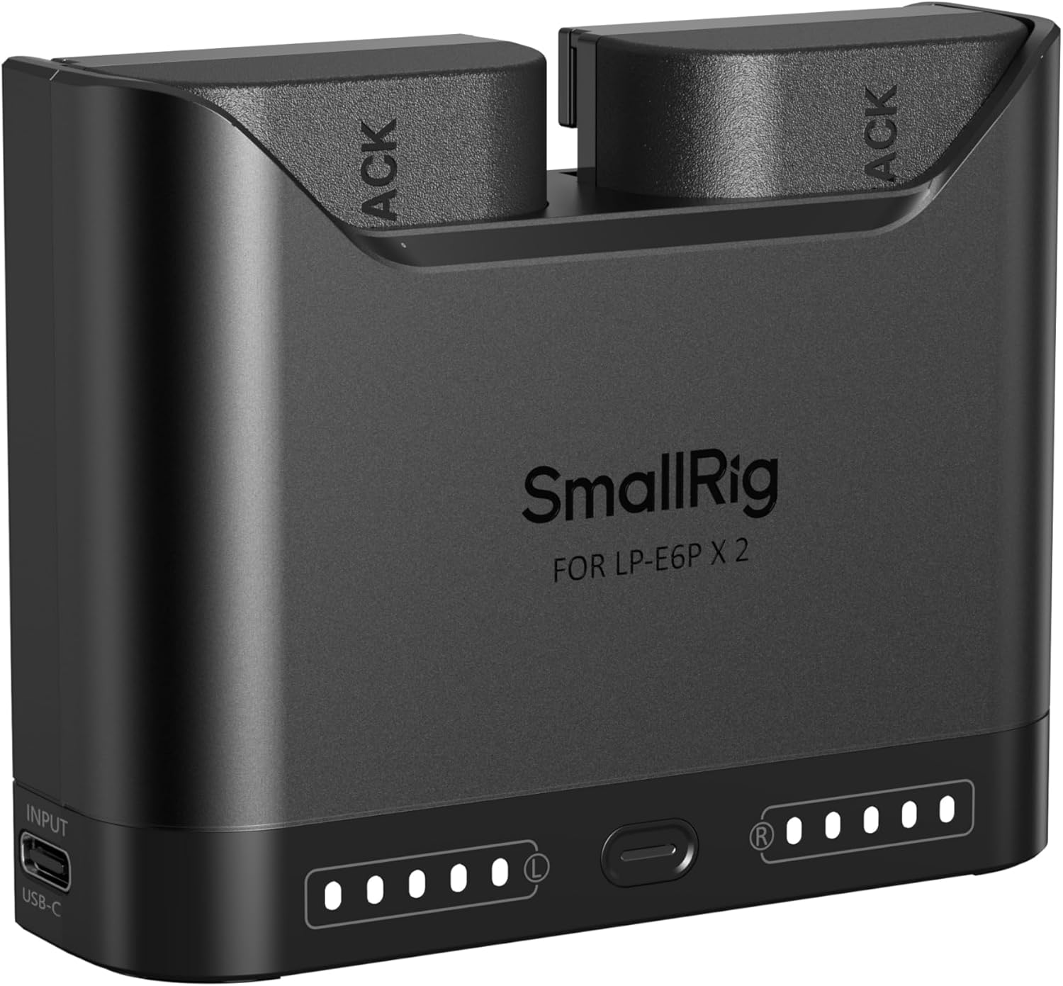 Detalle de SMALLRIG LP-E6P Kit de Batteries pour Canon — Chargeur double emplacement avec 2520 mAh