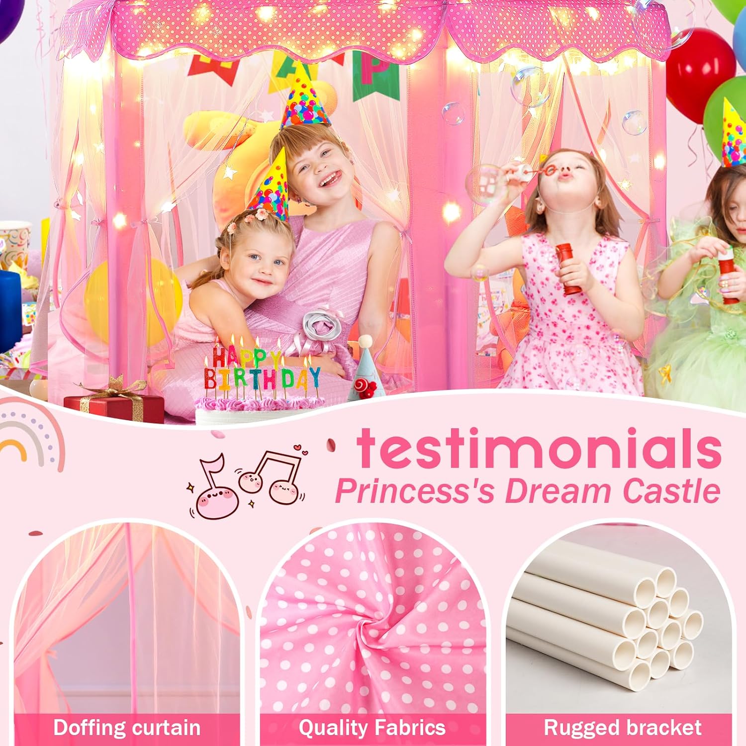 Thumbnail 5 de Monobeach Princess Play Tent 55 x 53 in ⭐🏰