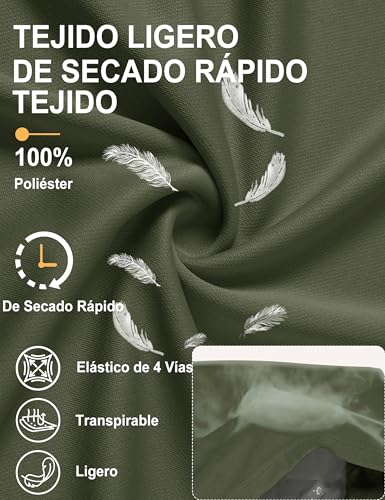 Thumbnail 4 de TACVASEN Polo Hombre Manga Corta – Camisa Polo Deportiva Verdes Ejército, Secado Rápido y Transpirable