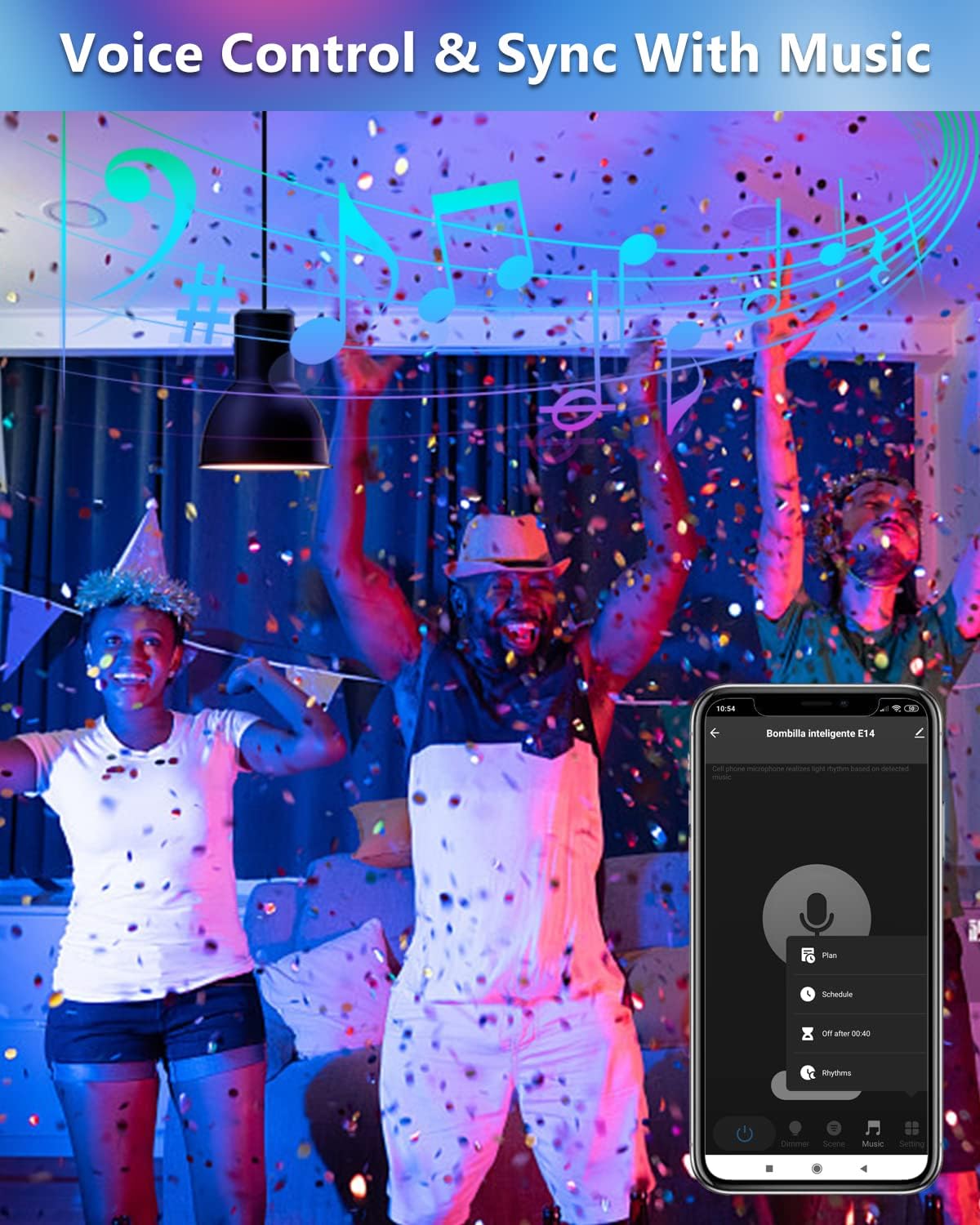 Thumbnail 5 de Avatar Controls E14 Smart Bulbs 2 Pack: Versatile, Dimmable RGB LEDs for Chandeliers and More