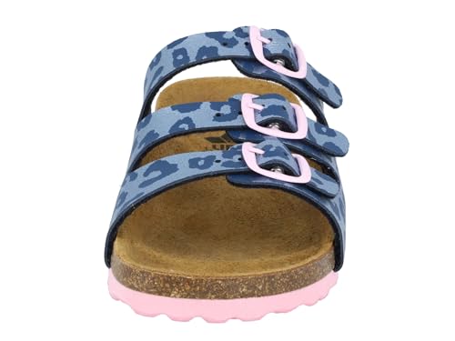 Detalle de Lico Jungen Bioline Kids 3-Schnallen Pantoletten Blau/Rosa – Größe 39 EU