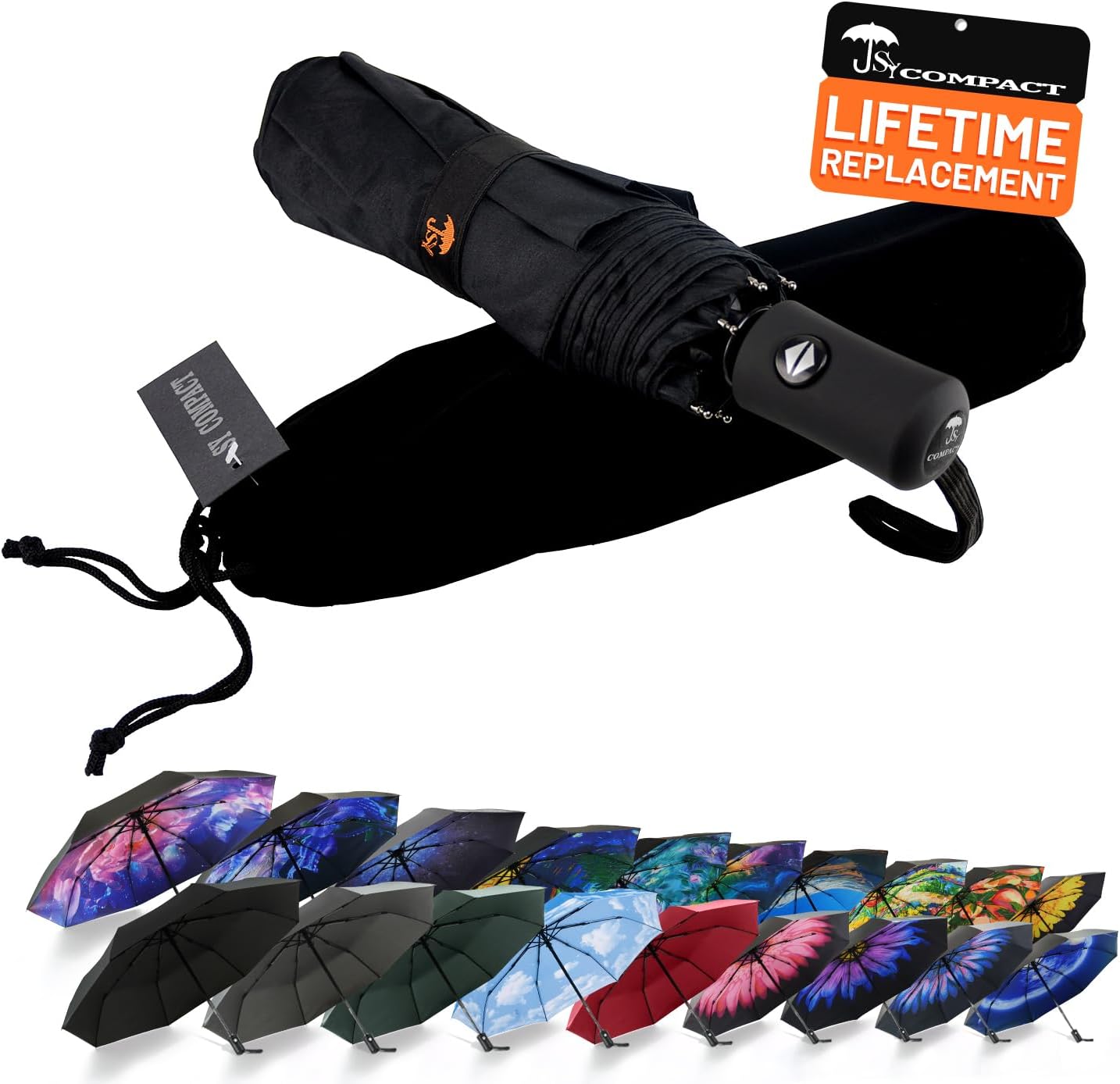 Detalle de SY COMPACT Travel Umbrella windproof automatic 🌂